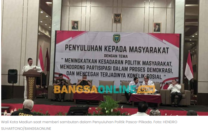 Cegah Konflik Sosial, Pemkot Madiun Gelar Penyuluhan Politik Pasca-Pilkada