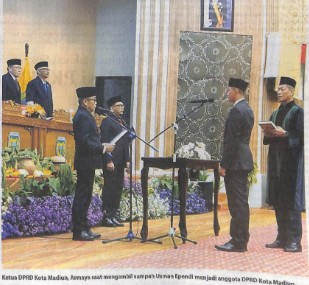 Anggota DPRD kota Madiun Lengkap, Usman Ependi Resmi Jabat Kursi PAW