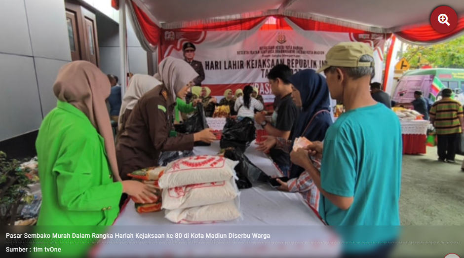 Harlah Kejaksaan ke-80, Warga di Kota Madiun Serbu Pasar Sembako Murah