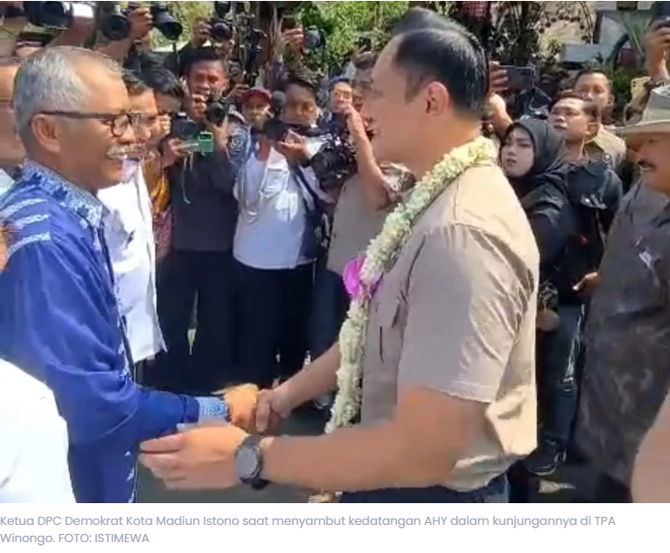 AHY Kunjungi Kota Madiun, Ketua DPC Demokrat Istono: Semoga Memberi Semangat dan Dampak Baik untuk Masyarakat