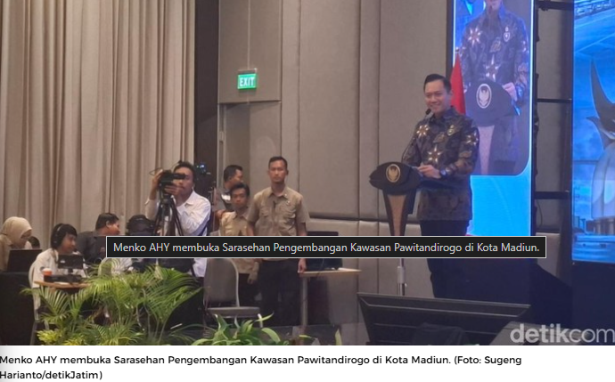 Menko AHY Kumpulkan Kepala Daerah Pawitandirogo di Kota Madiun