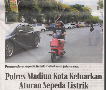 Polres Madiun Kota Keluarkan Aturan Sepeda Listrik
