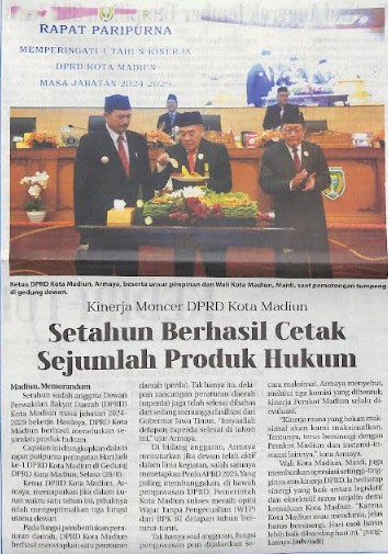 Setahun Berhasil Cetak Sejumlah Produk Hukum