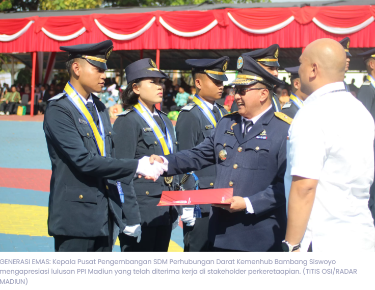 PPI Madiun Cetak Lulusan Perkeretaapian Unggul, Wisuda 204 Perwira Transportasi