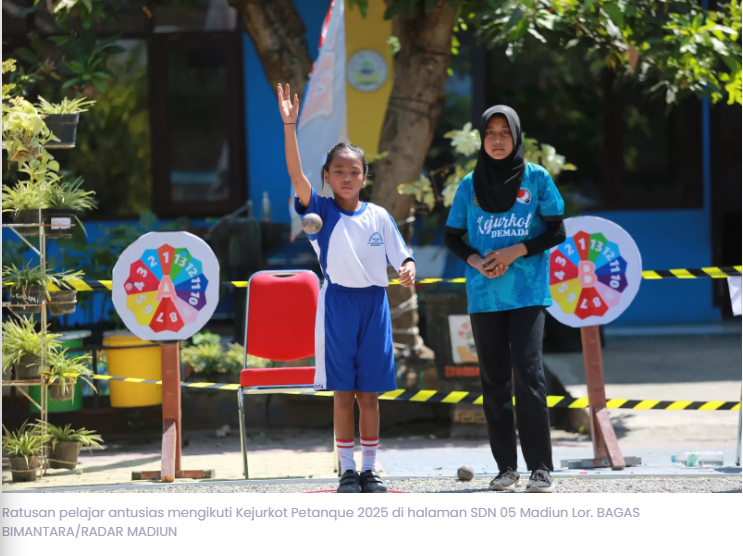 Kejurkot Petanque Madiun Jadi Ajang Cari Bibit Atlet, 80 Siswa Ikut Bertanding