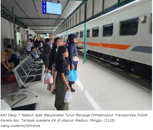 KAI Daop 7 Madiun Ajak Masyarakat Turut jaga Infrastruktur Transportasi Publik Kereta Api