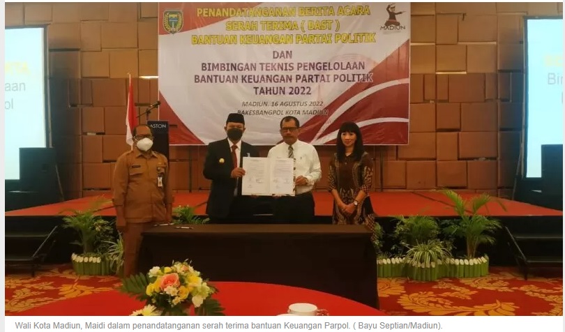 11 Parpol Terima Banpol Dari Pemkot Madiun