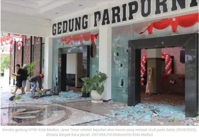 Polisi catat kerugian demo di kantor DPRD Kota Madiun capai Rp530 juta