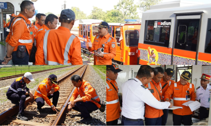 Lakukan Mitigasi Resiko, Manajemen KAI Daop 7 Madiun Periksa Jalur Madiun-Jombang
