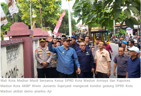 Gerak Cepat Wali Kota Madiun Pasca-Perusakan Gedung DPRD