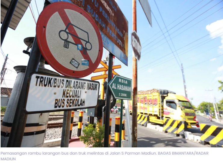 Antisipasi Macet, Bus dan Truk Dilarang Masuk Kota Madiun