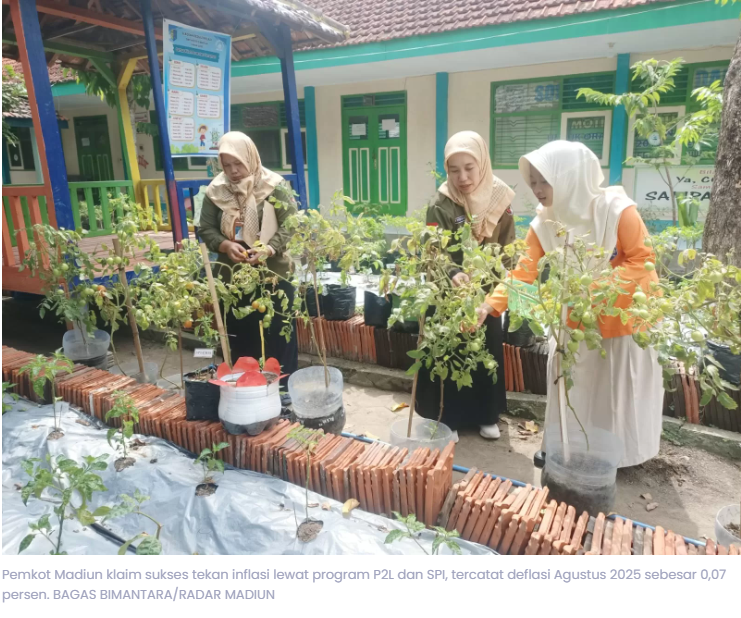 Program P2L dan SPI Sukses Tekan Inflasi, Kota Madiun Catat Deflasi Agustus 0,07