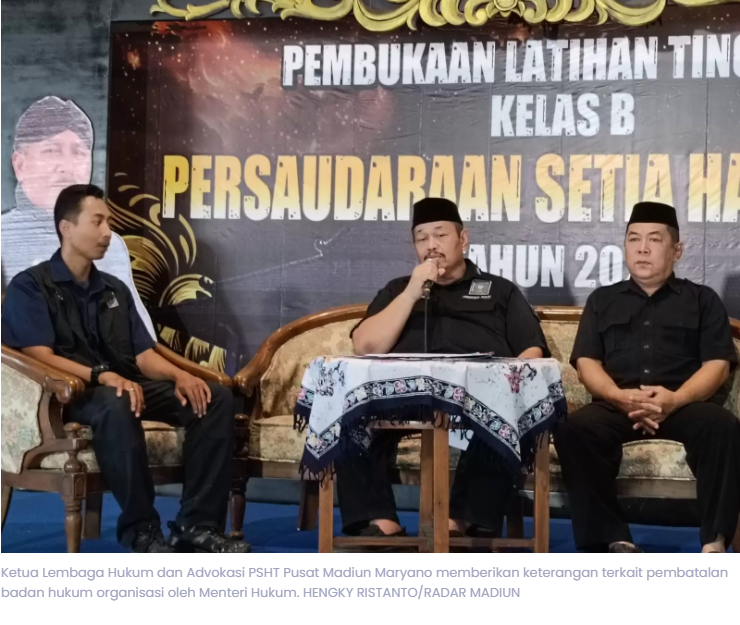 PSHT Pusat Madiun Gugat Pembatalan Badan Hukum, Maryano: Ada Dugaan Maladministrasi