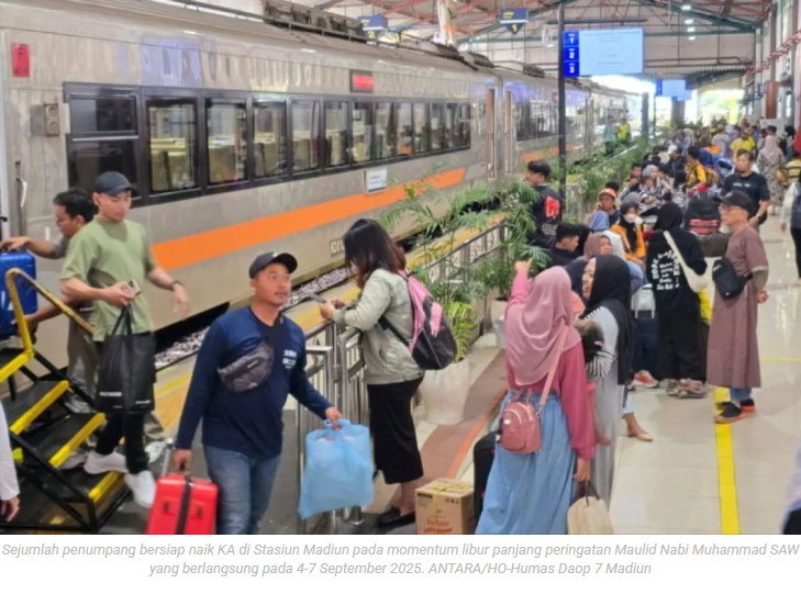 Stasiun Madiun layani 25.070 penumpang libur panjang Maulid Nabi