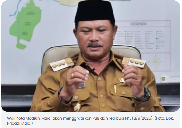 Wali Kota Madiun Akan Gratiskan PBB dan Retribusi PKL