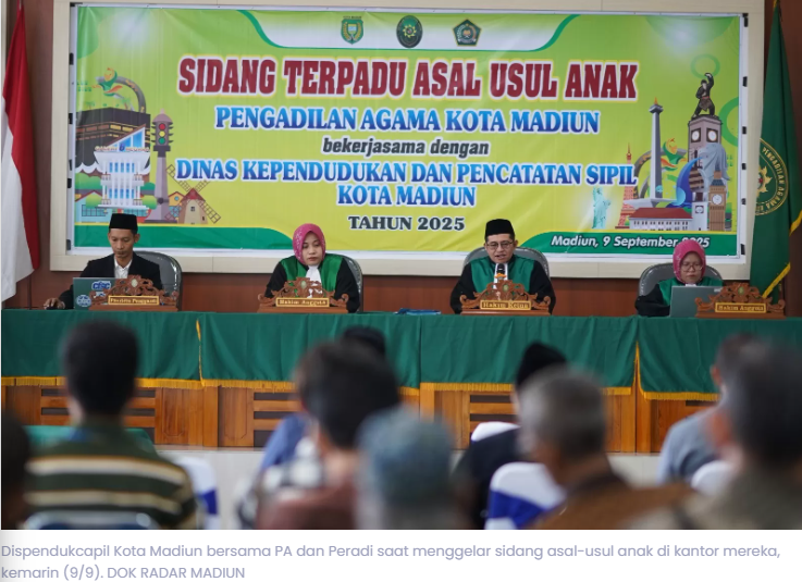 Dispendukcapil Kota Madiun Pastikan Hak Identitas Anak Lewat Sidang Asal-Usul