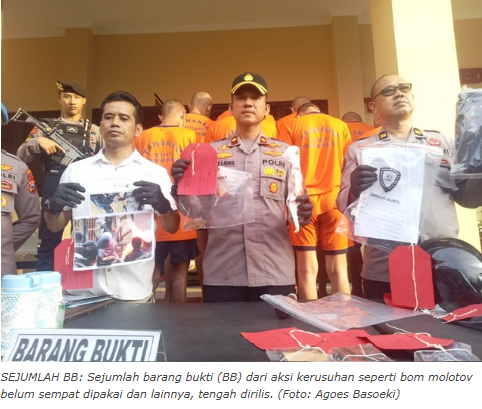 Sembilan Perusuh Ditahan, Kermat Rp 500 Juta