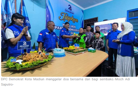 HUT Ke-24, DPC Demokrat Kota Madiun Rayakan dengan Doa Bersama dan Berbagi