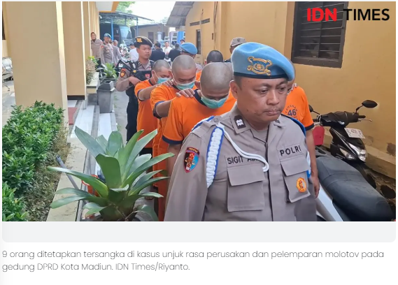 9 Orang Jadi Tersangka Perusakan Kantor DPRD Kota Madiun