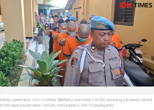 Polisi Ungkap Tersangka Pelempar Bom Molotov ke Kantor DPRD Kota Madiun