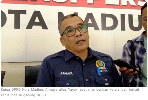 Ketua DPRD Kota Madiun Desak Polisi Ungkap Dalang Kerusuhan 30 Agustus
