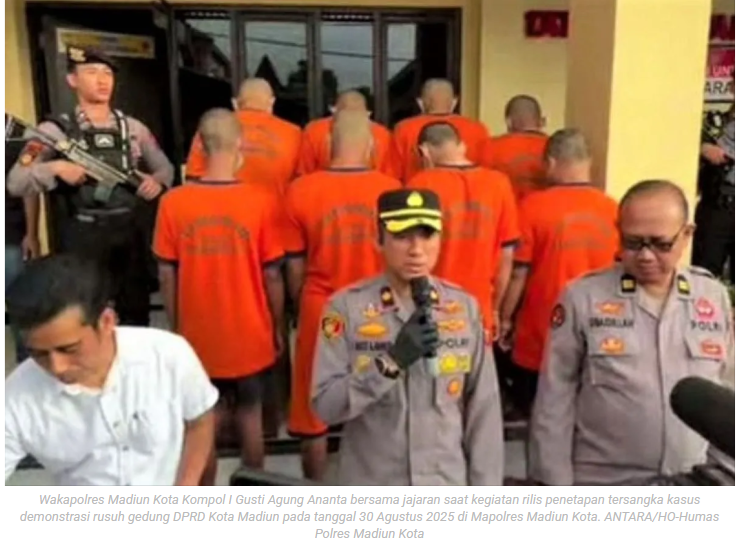 Kapolres Madiun Kota pastikan tersangka demo rusuh di DPRD bisa bertambah