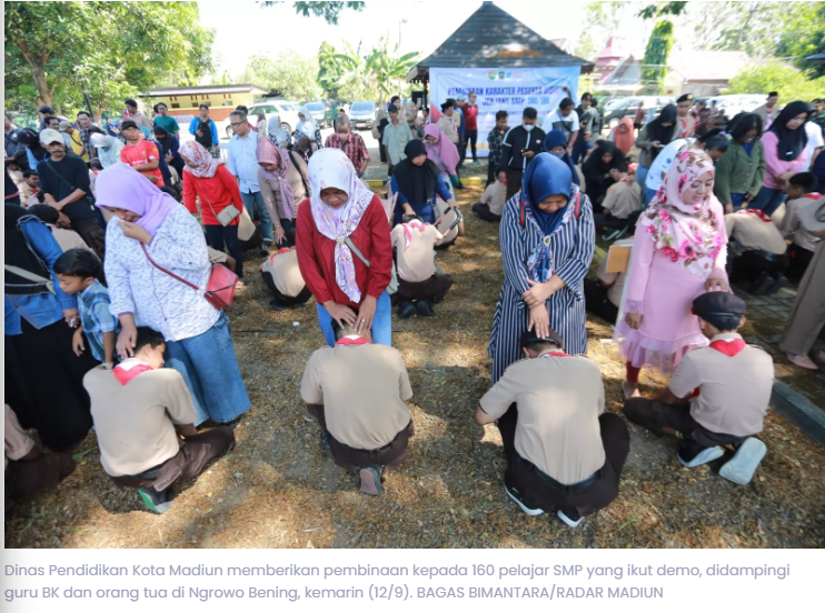 Antisipasi Pelajar Ikut Demo, Dindik Kota Madiun Libatkan Orang Tua dan Guru BK Lakukan Pembinaan