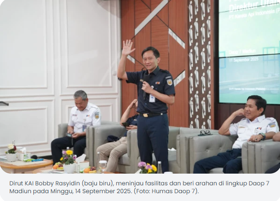 Dirut KAI Kunjungi Daop 7 Madiun, Tinjau Fasilitas dan Beri Arahan