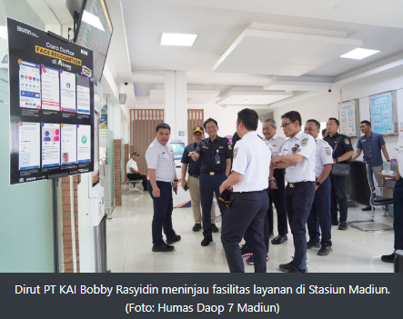 Kunker ke PT KAI Daop 7 Madiun, Dirut PT KAI Tinjau Fasilitas Stasiun Madiun
