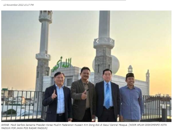 Salat di Seoul Central Mosque, Wali Kota Maidi Disambut Presiden KMF