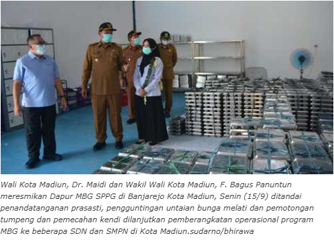 Wali Kota Madiun Resmikan Dapur MBG SPPG di Banjarejo