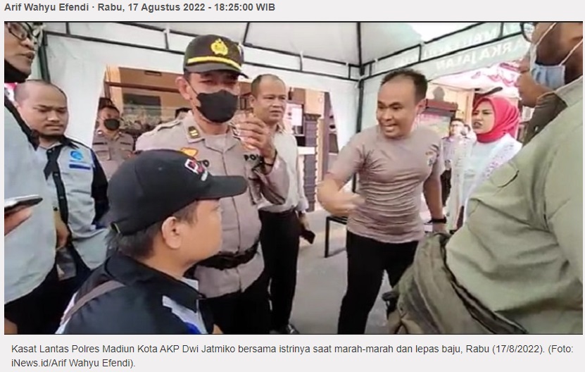 Perwira Polisi Madiun Marah gegara Istrinya Terpegang Wartawan, Kapolres Minta Maaf