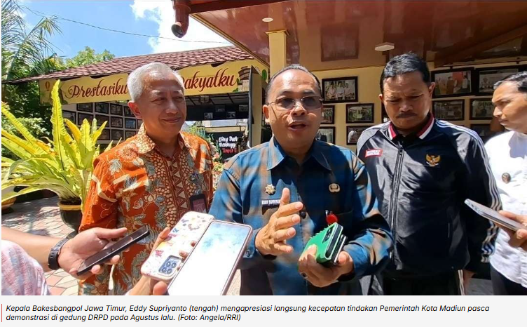 Bakesbangpol Jawa Timur Apresiasi Respon Cepat Pemkot Madiun
