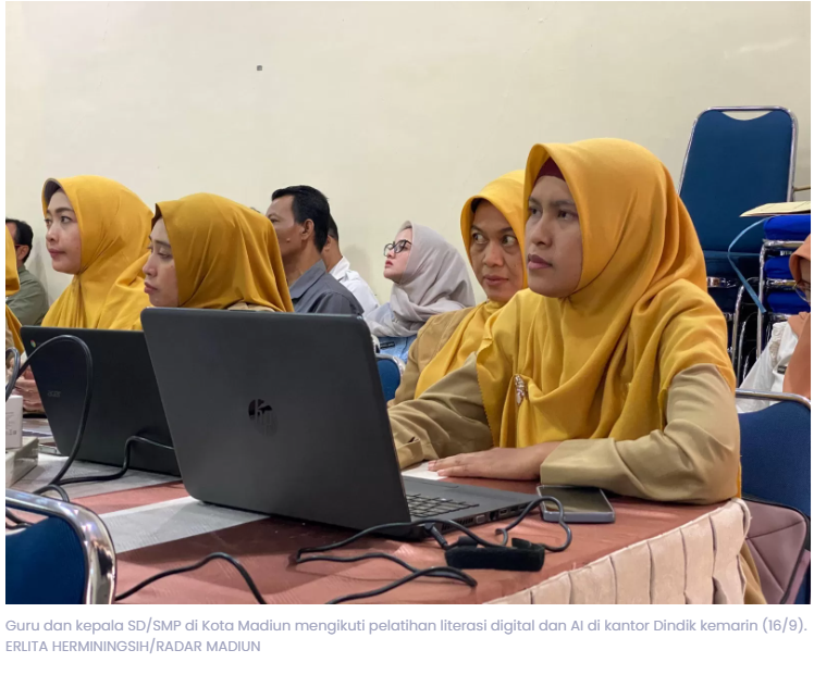 Guru SD-SMP Kota Madiun Mesti Melek Teknologi, Dibekali Literasi Digital dan AI
