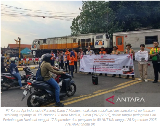 Daop 7 Madiun sosialisasikan keselamatan dan keamanan perjalanan KA