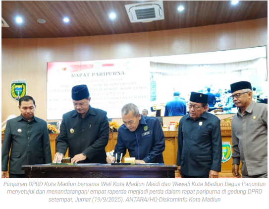 DPRD Kota Madiun dan Pemkot sepakati empat raperda menjadi perda