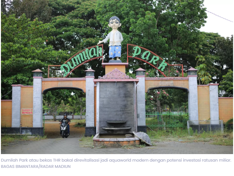 Pemkot Madiun Gaet Investor Jakarta, Taman Terbengkalai Ini Bakal Dipermak Jadi Aquaworld