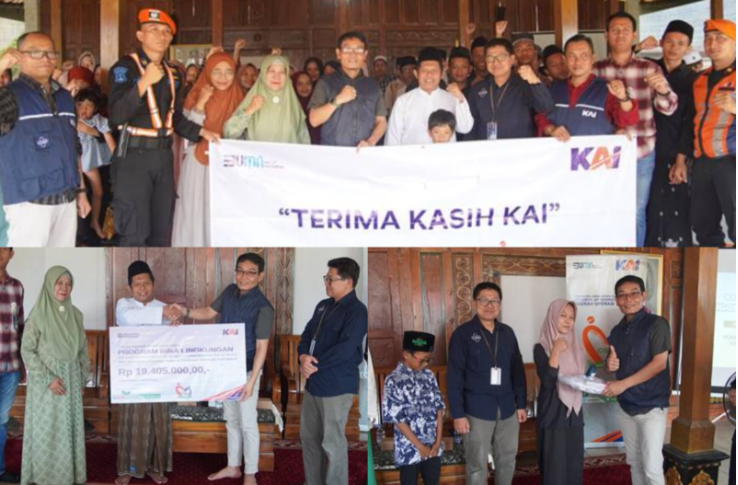 Lagi, KAI Daop 7 Madiun Kucurkan Bantuan Bina Lingkungan TJSL dan Pengobatan Gratis