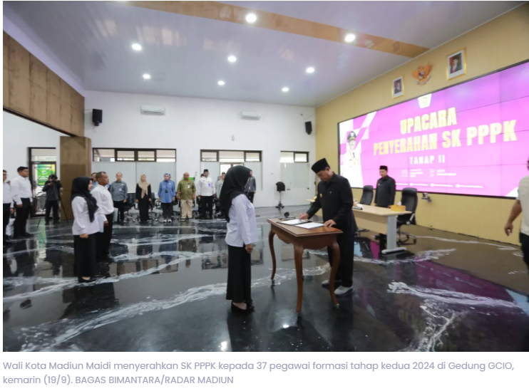 37 PPPK Kota Madiun Terima SK, Wali Kota Maidi Tegaskan Siap Putus Kontrak Jika Kinerja Turun
