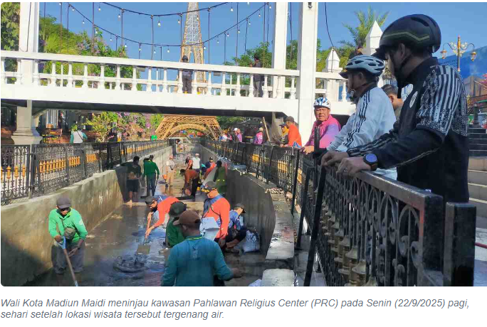 Wali Kota Madiun: Genangan di PRC Imbas Proyek Arung Jeram Belum Rampung