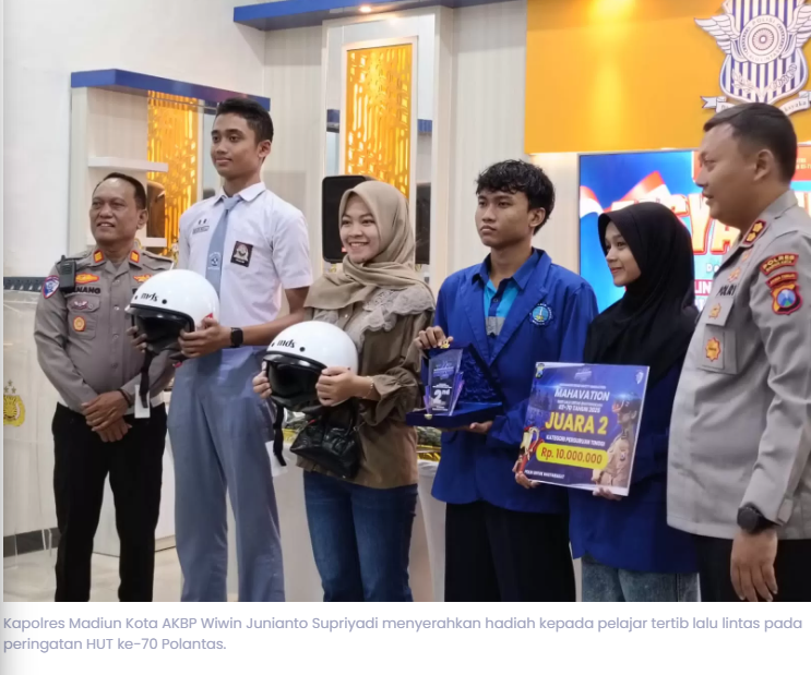 HUT ke-70 Polantas, Angka Kecelakaan di Madiun Kota Turun Drastis