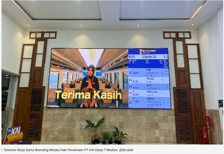 KAI Daop 7 Madiun Tawarkan Kerja Sama Branding Melalui Hak Penamaan