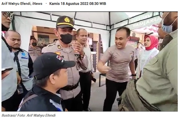 Diduga Lecehkan Istrinya, Kasatlantas Madiun Marahi Jurnalis