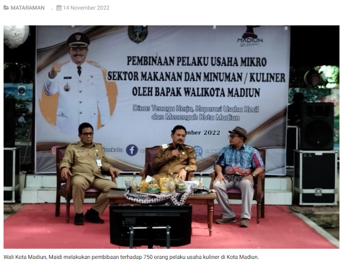 Lakukan Pembinaan Pelaku Usaha Mikro, Wali Kota Madiun Berharap UMKM Bisa Mengikuti Perubahan