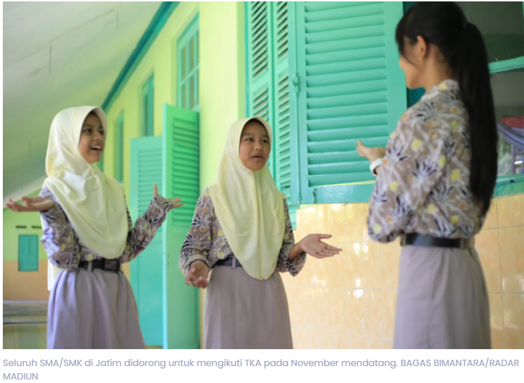 TKA Digelar 1–9 November, Dispendik Jatim Dorong Semua Sekolah di Madiun Ikut