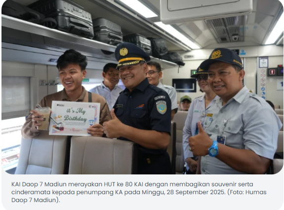 HUT Ke-80 KAI, Daop 7 Madiun Komitmen Semangat Semakin Melayani