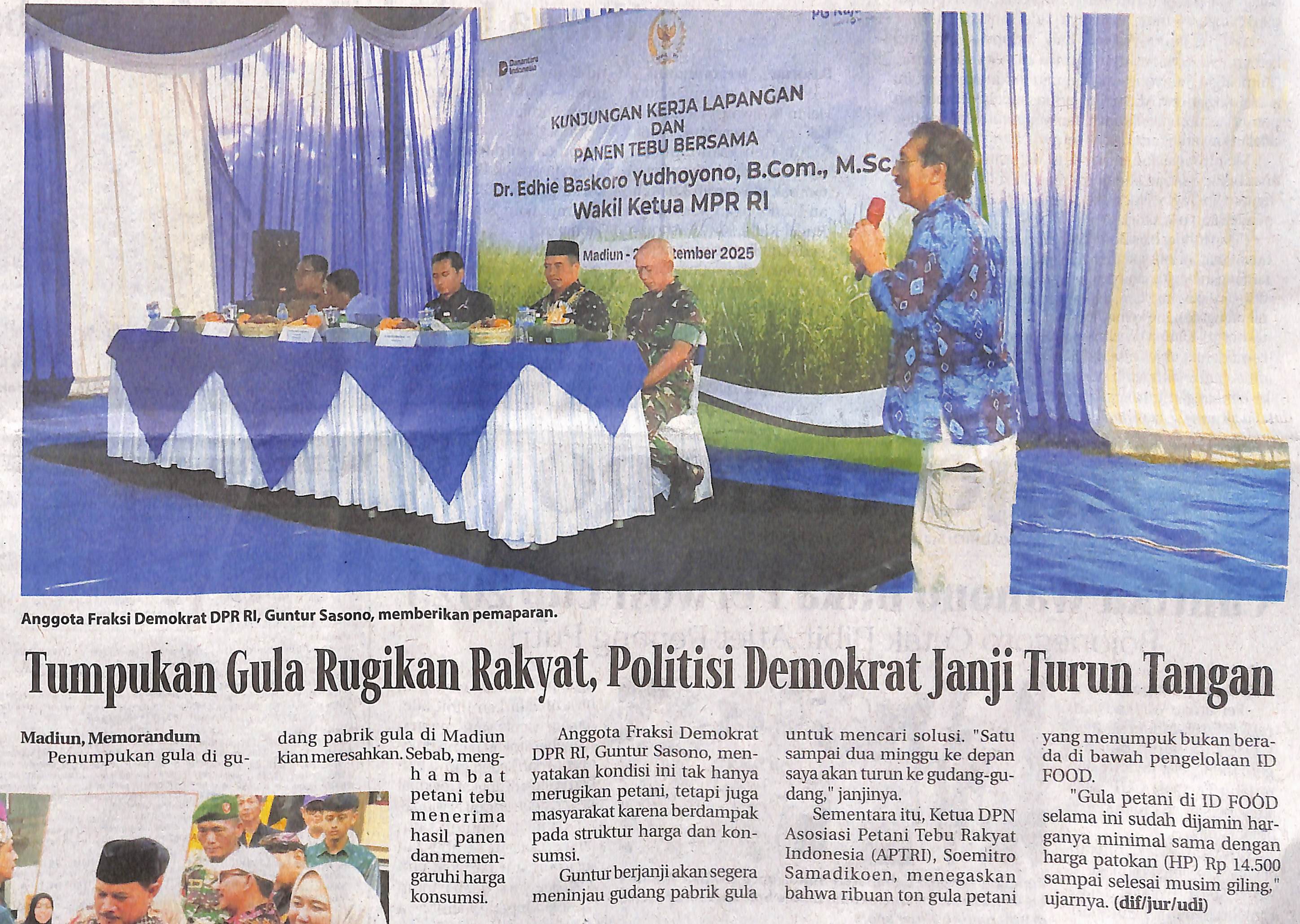 Tumpukan Gula Rugikan Rakyat, Politisi Demokrat Janji Turun Tangan
