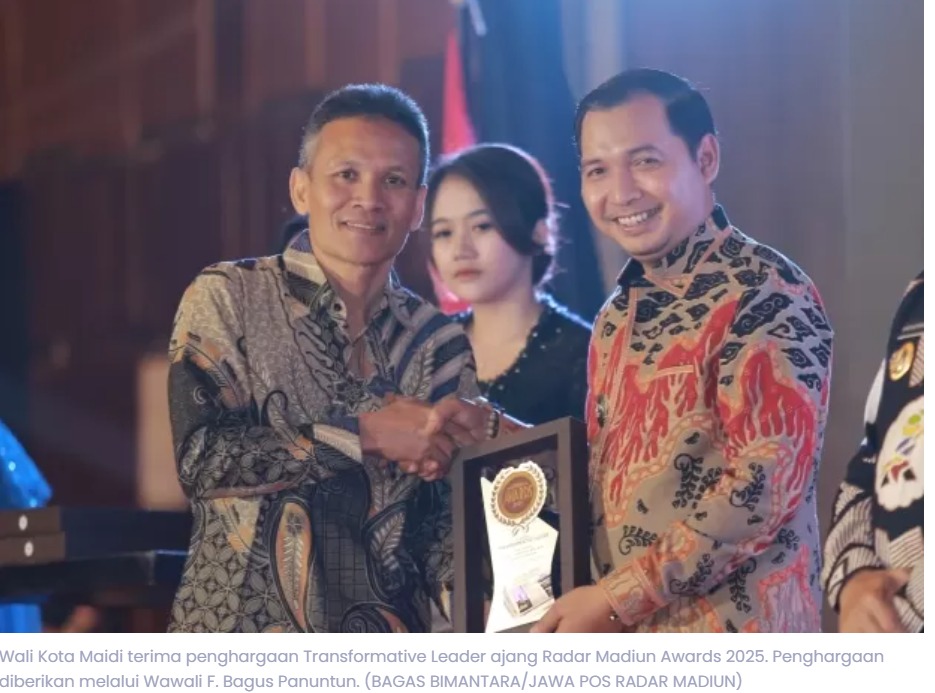 Wali Kota Madiun Raih Transformative Leader Radar Madiun Awards, Konsisten Bangun Smart City Berbasis Inovasi Lingkungan