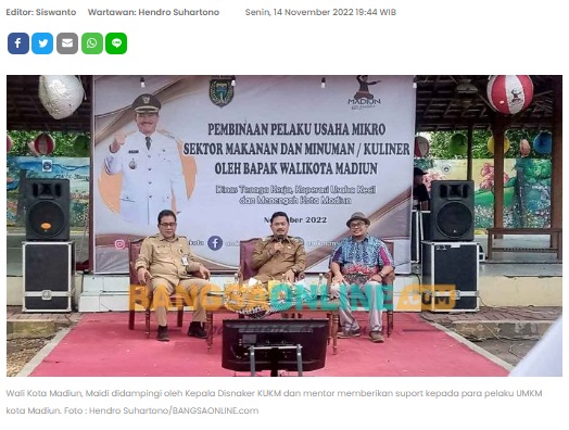 Pemkot Madiun Siapkan Modal Bagi Pelaku UMKM Sektor Makanan dan Minuman
