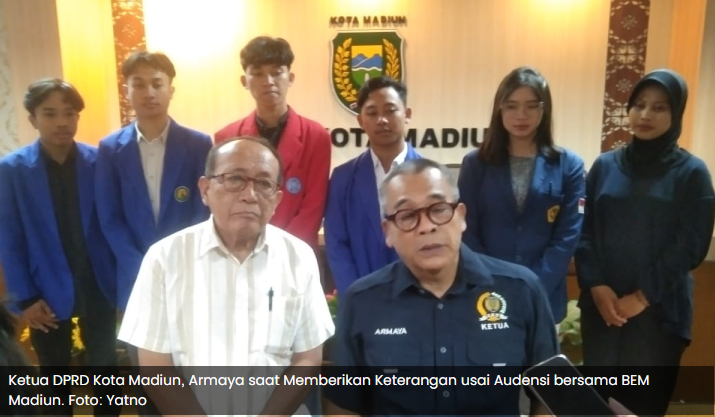 Aliansi BEM Madiun Audiensi dengan DPRD Kota, Sampaikan Aspirasi September Hitam